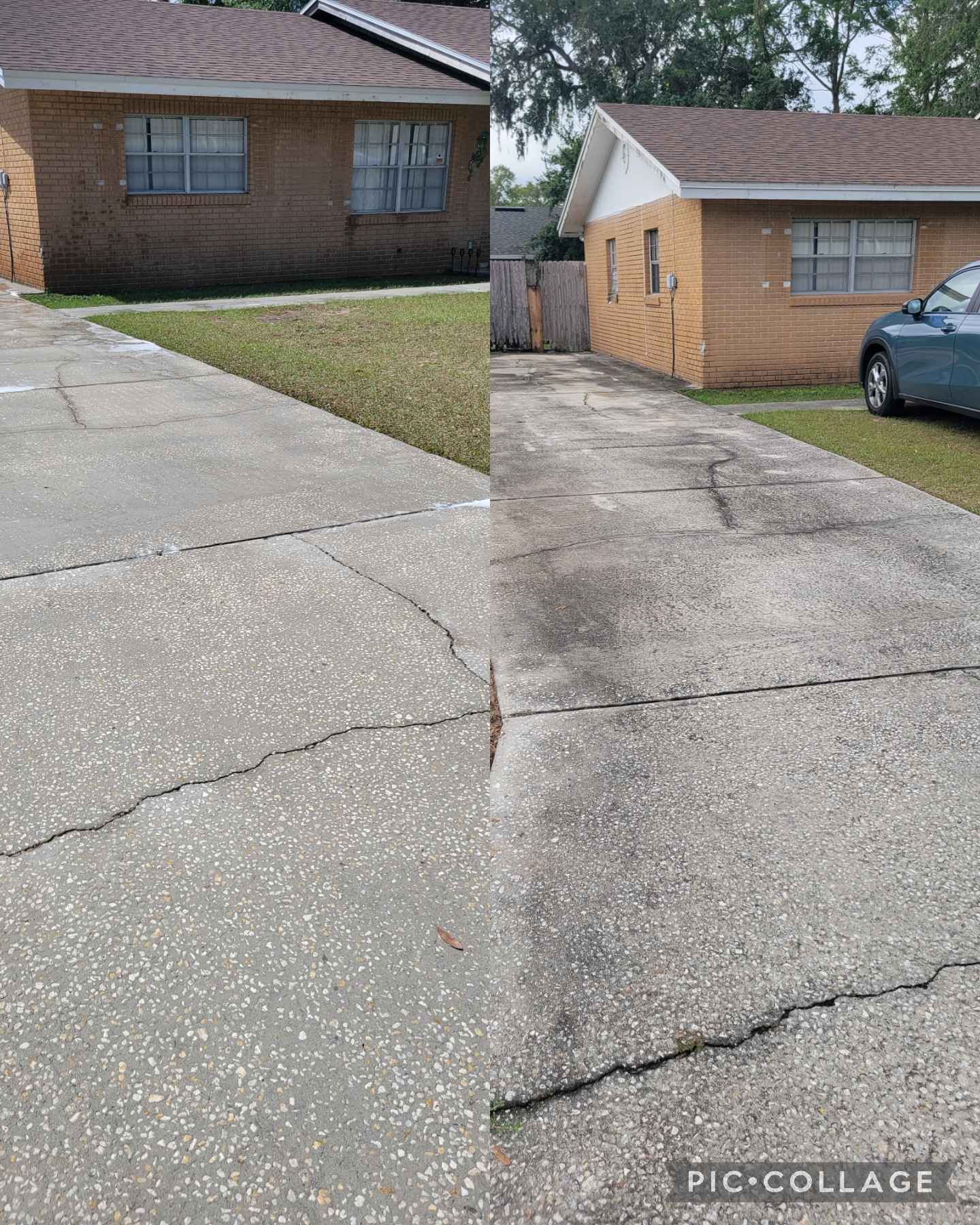 Professional pressure washing results